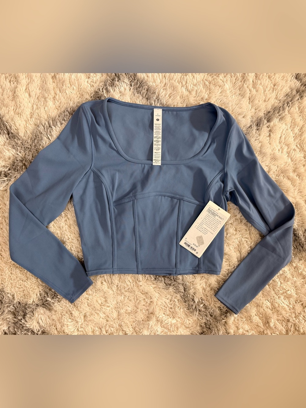 NWT Rare Asia Fit Lululemon Waist-Seamed Nulu Long Sleeve Top - Size 8